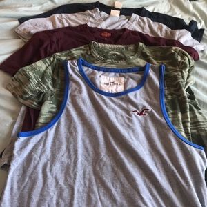 Hollister tees 4 tees and one sleeveless
